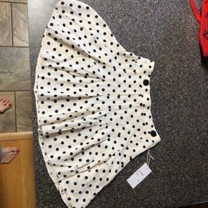 Reformation size 0 polka dot skirt